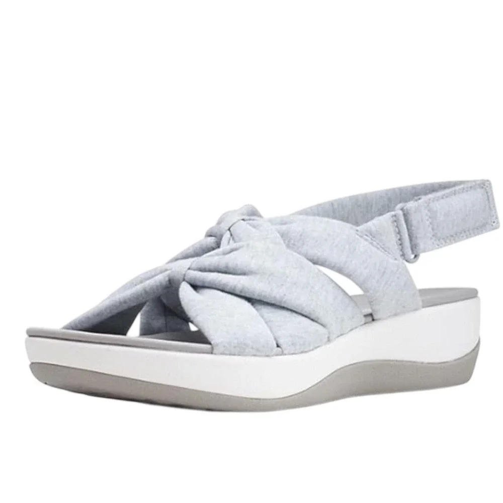 Clarks Cloudsteppers Arla Meg Gray Slingback Sandals Women's Size 7 $86